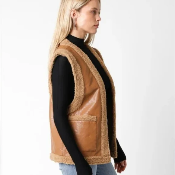 NWT /Olivaceous Tan Vest Open Front Design/ SMALL - Picture 2 of 12